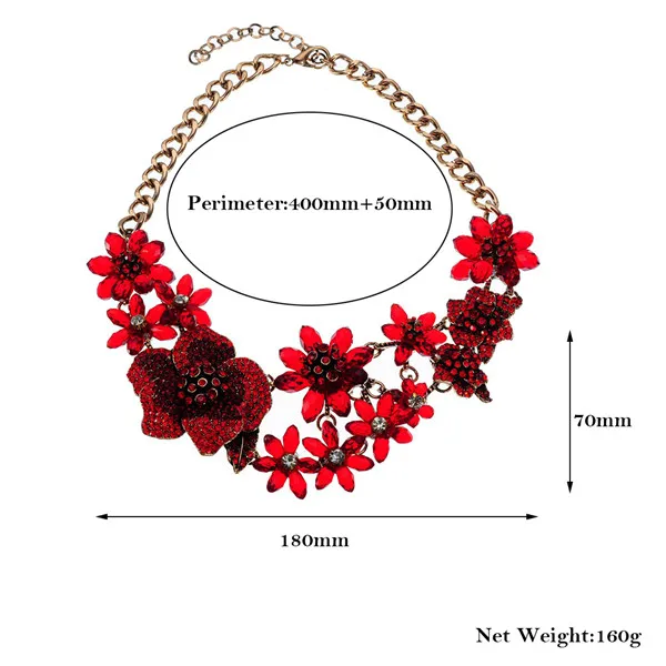 5 цветов, модное Ювелирное Украшение, блестящее Хрустальное колье, массивное ожерелье с подвеской