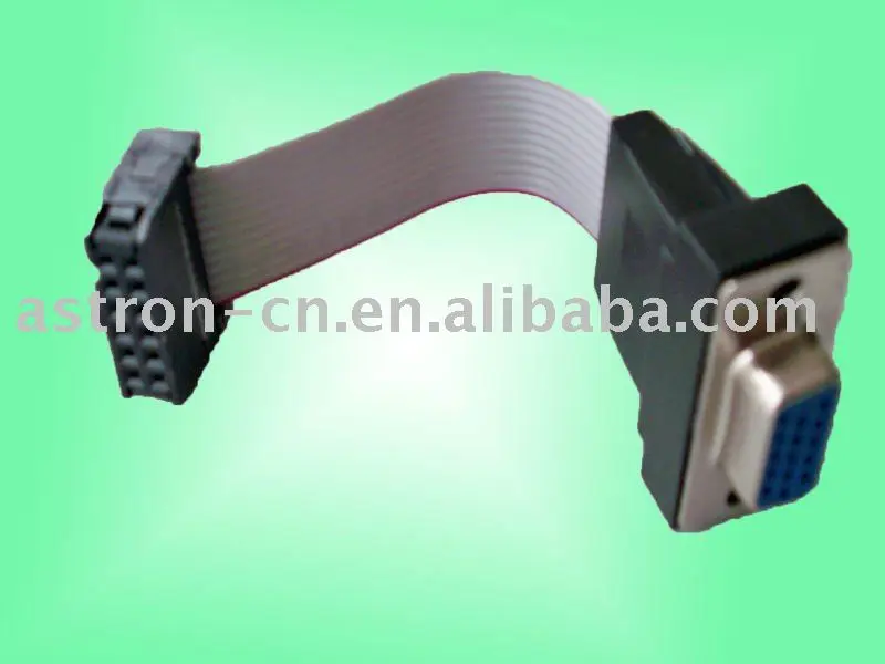 Flat VGA Cable Female to IDC Female cablein Computer Cables