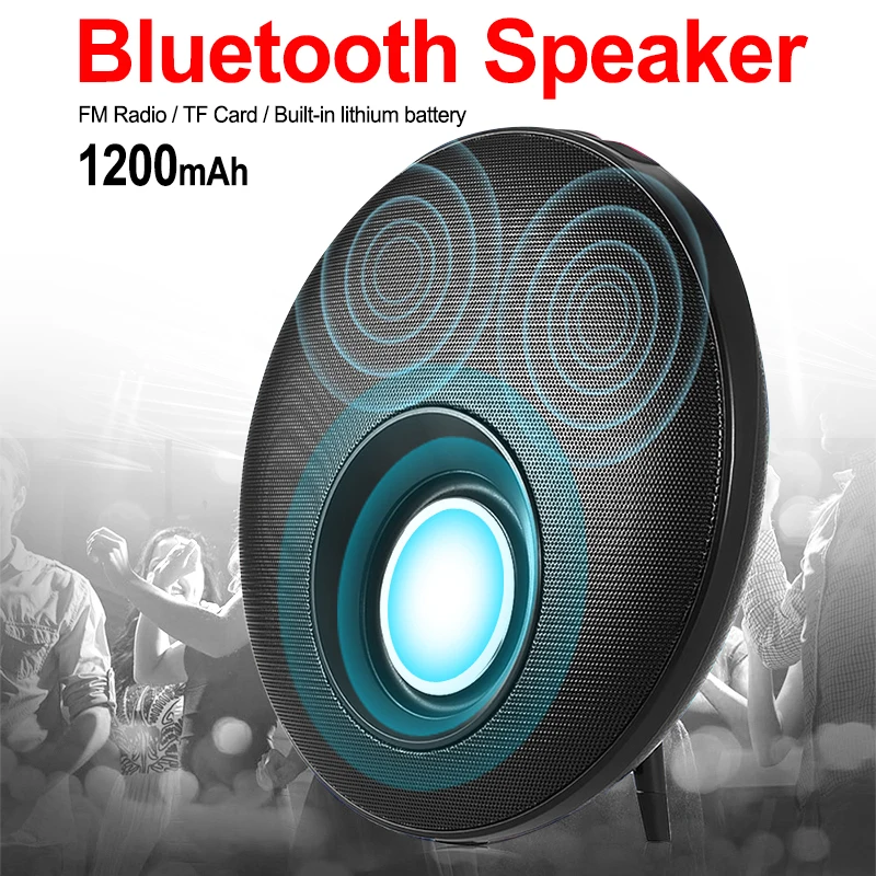 3D объемный громкий динамик с громкой микрофоном Круглый супер низкий Bluetooth HIFI
