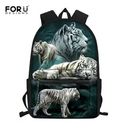 FORUDESIGNS/детские школьные ранцы для мальчиков ортопедические детские школьные рюкзаки для мальчиков с изображением тигра, сумка-ранец