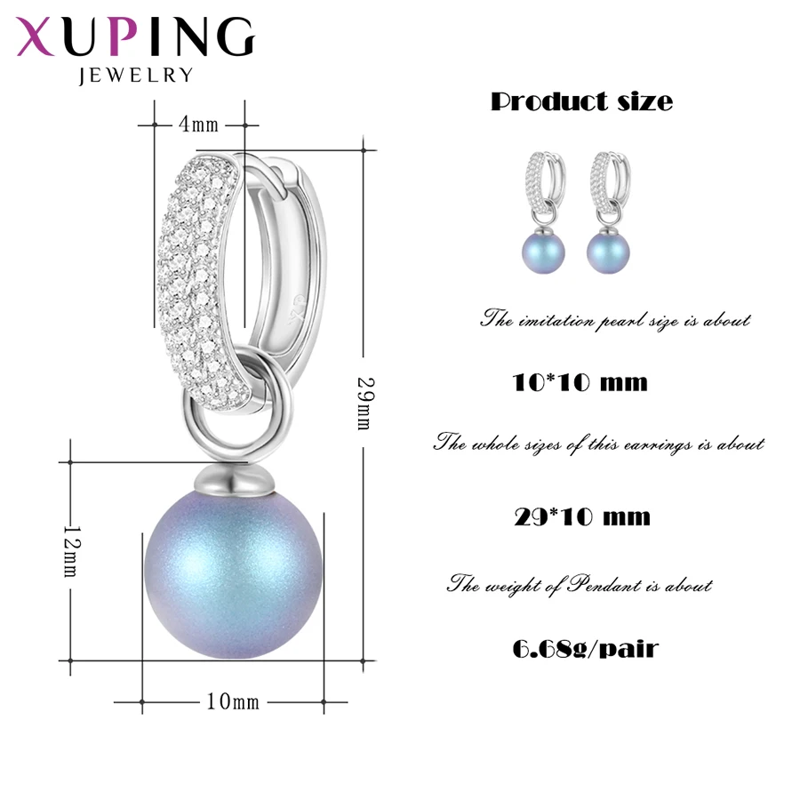 Skup Biżuteria xuping modne kolczyki klasyczne kryształy swarovskiego luksusowe dla kobiet wykwintne prezent na walentynki M85 20436