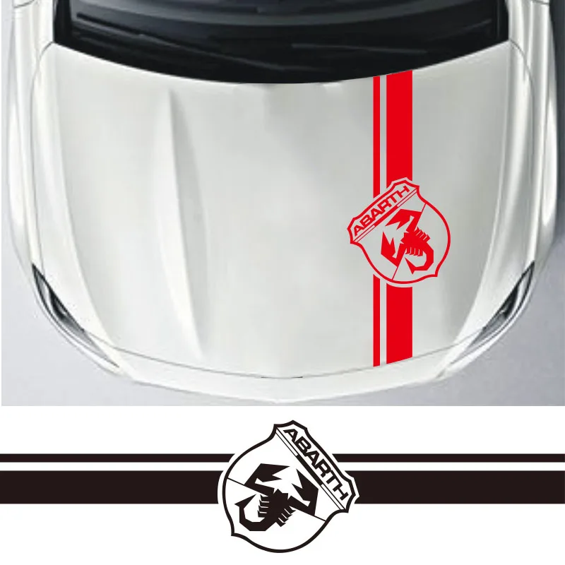 

Car styling for Fiat 500 Abarth Car Bonnet Stickers Flag decal graphic stripe Grande The Whole Body Stickers #0122
