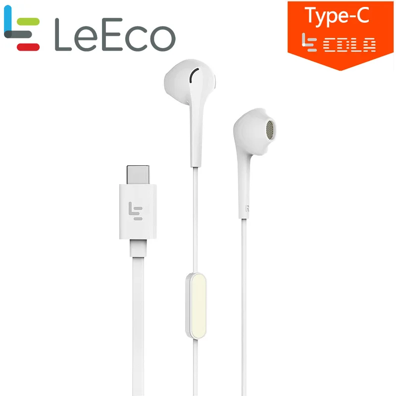 

Original Letv Earphone Type-C LeEco Le CDLA In Ear Earphone Dual rear HiFi Chip Inbedded Continual Digital Lossless Audio Mic