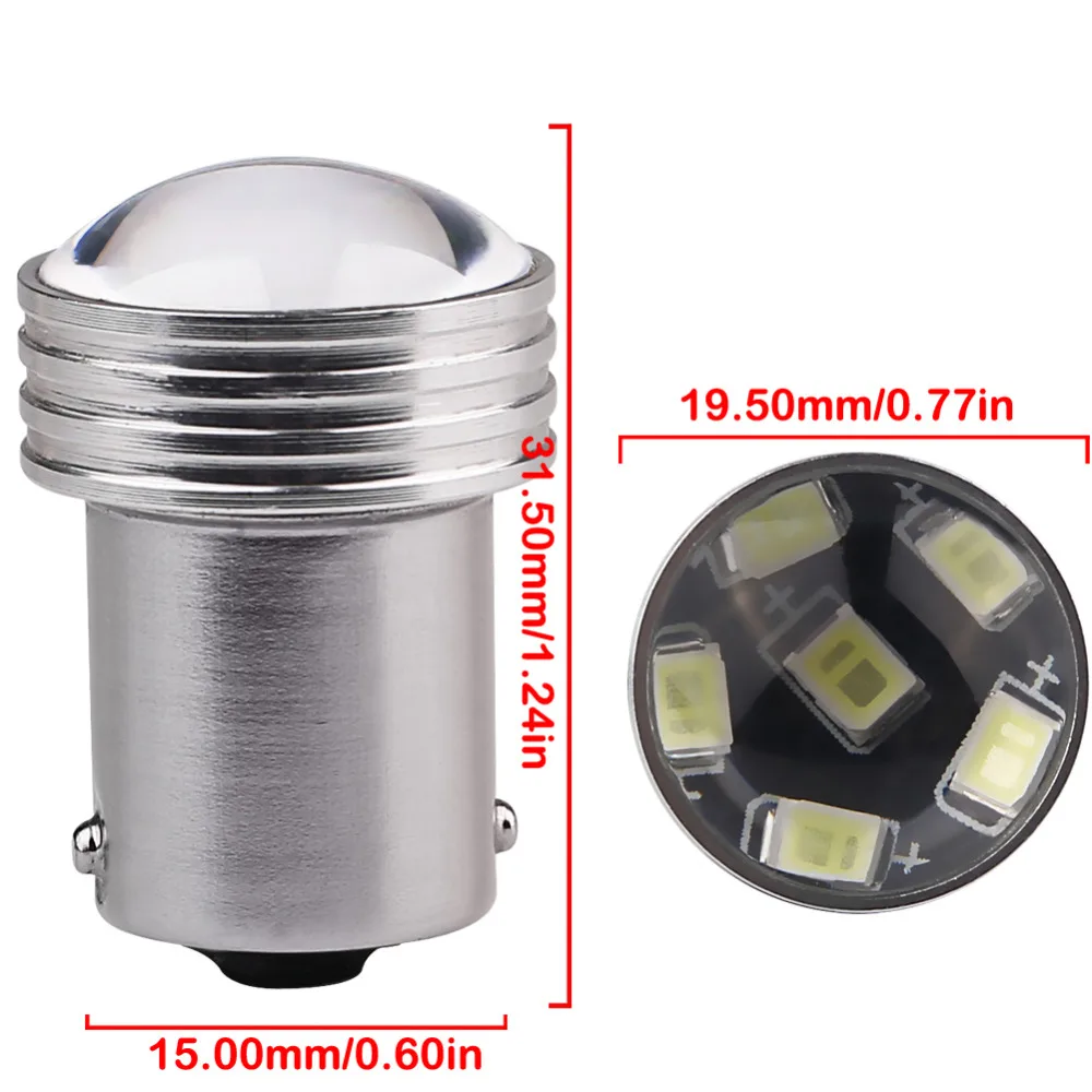 Белая 1156 P21W 6 светодиодов 2835 проектор SMD C12V Автомобильный источник света