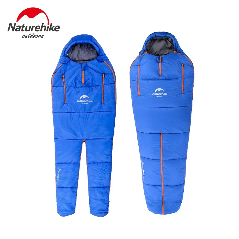 

Naturehike Human Shape Sleeping Bag Cotton Leg Split Adult Camping Splicing Mummy Single Sleeping Bag Family Outdoor Indoor