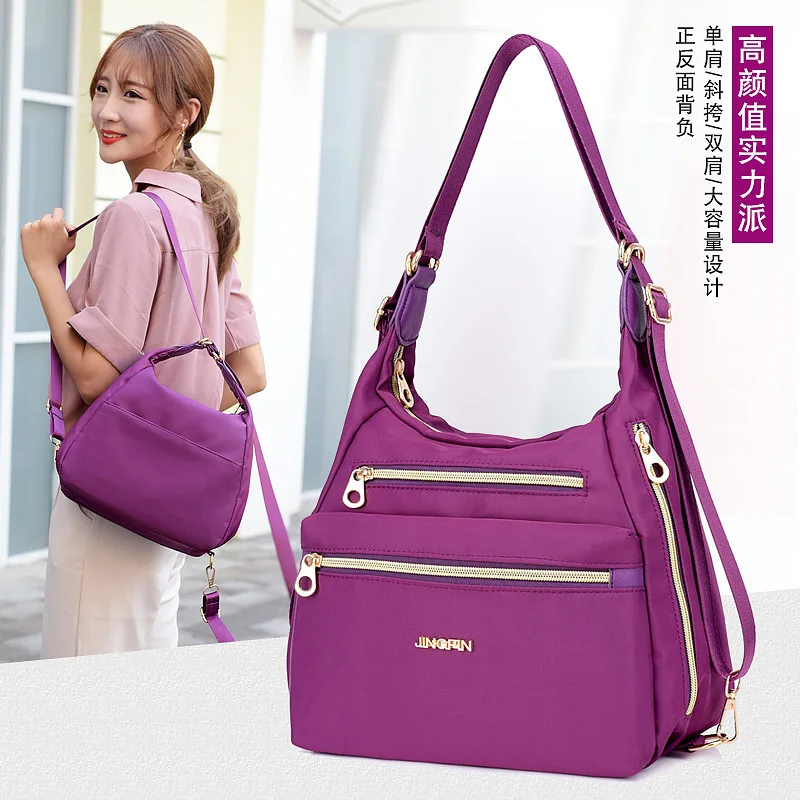 

Fashion Shoulder Bag Women Large Capacity Luxury Handbag For Women Solid Nylon Shoulder Bags