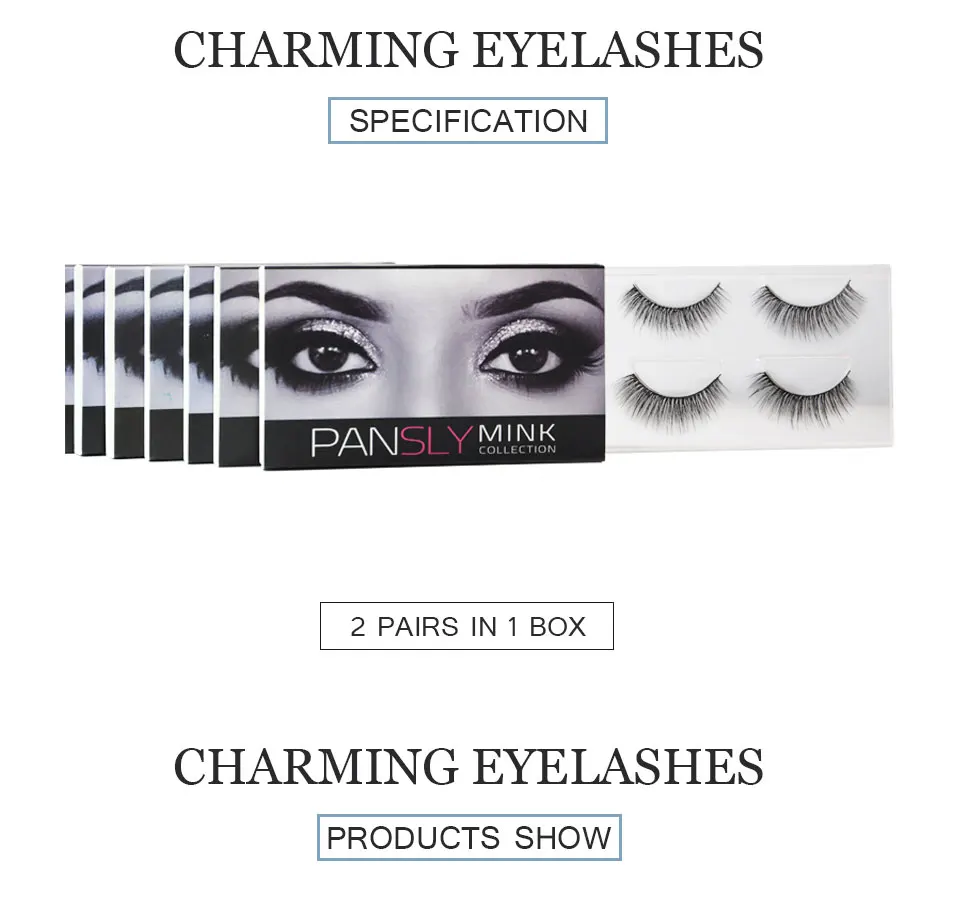 

PANSLY Multipack Lashes Rzesy Eyelashes Bulk Private Label Eyelashes Fake Eye Lashes Pillow Eyelash Packaging Glue Lashes 2pairs