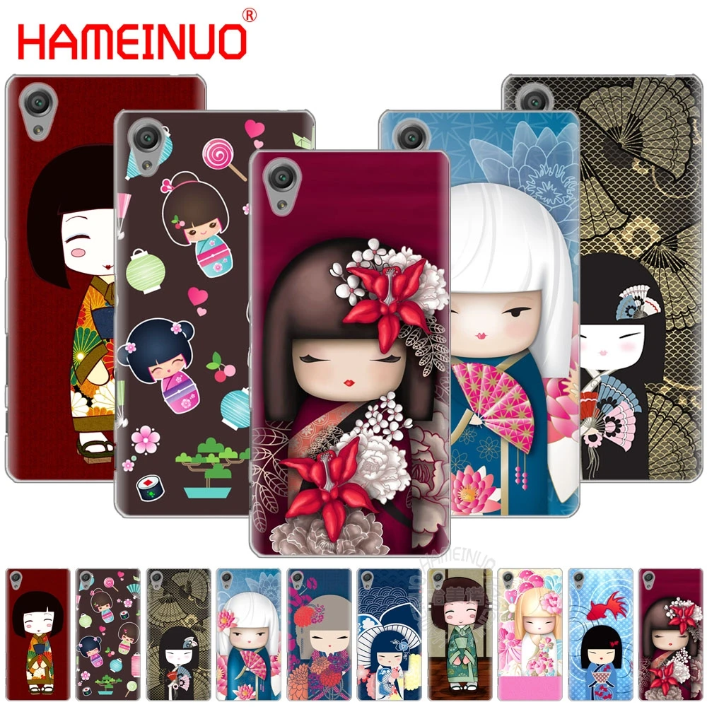 HAMEINUO kawaii японская кукла Kokeshi чехол для телефона sony xperia C6 XA1 XA2 XA ULTRA XP L1 L2 X compact XR/XZ/XZS