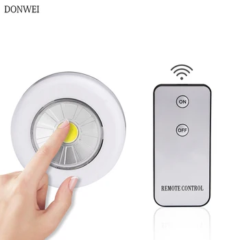 

2Pcs Remote LED night Light Wall lights Support switch wall Light for Wardrobe Cabinet Kitchen Bathroom Hallway Staircase