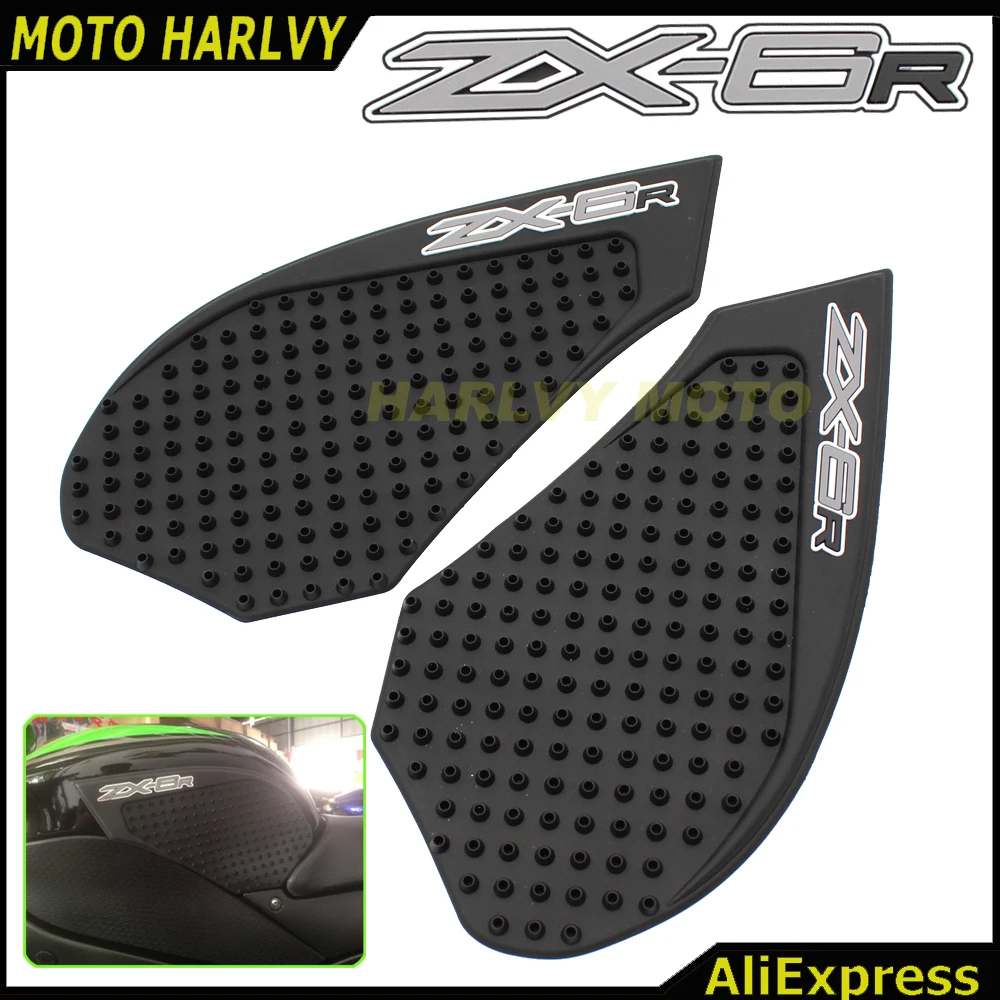 Для Kawasaki ZX6R 07 08 бак мотоцикла Pad Protector Стикеры наклейка газа Колено Ручка Танк Тяговые Pad Сторона