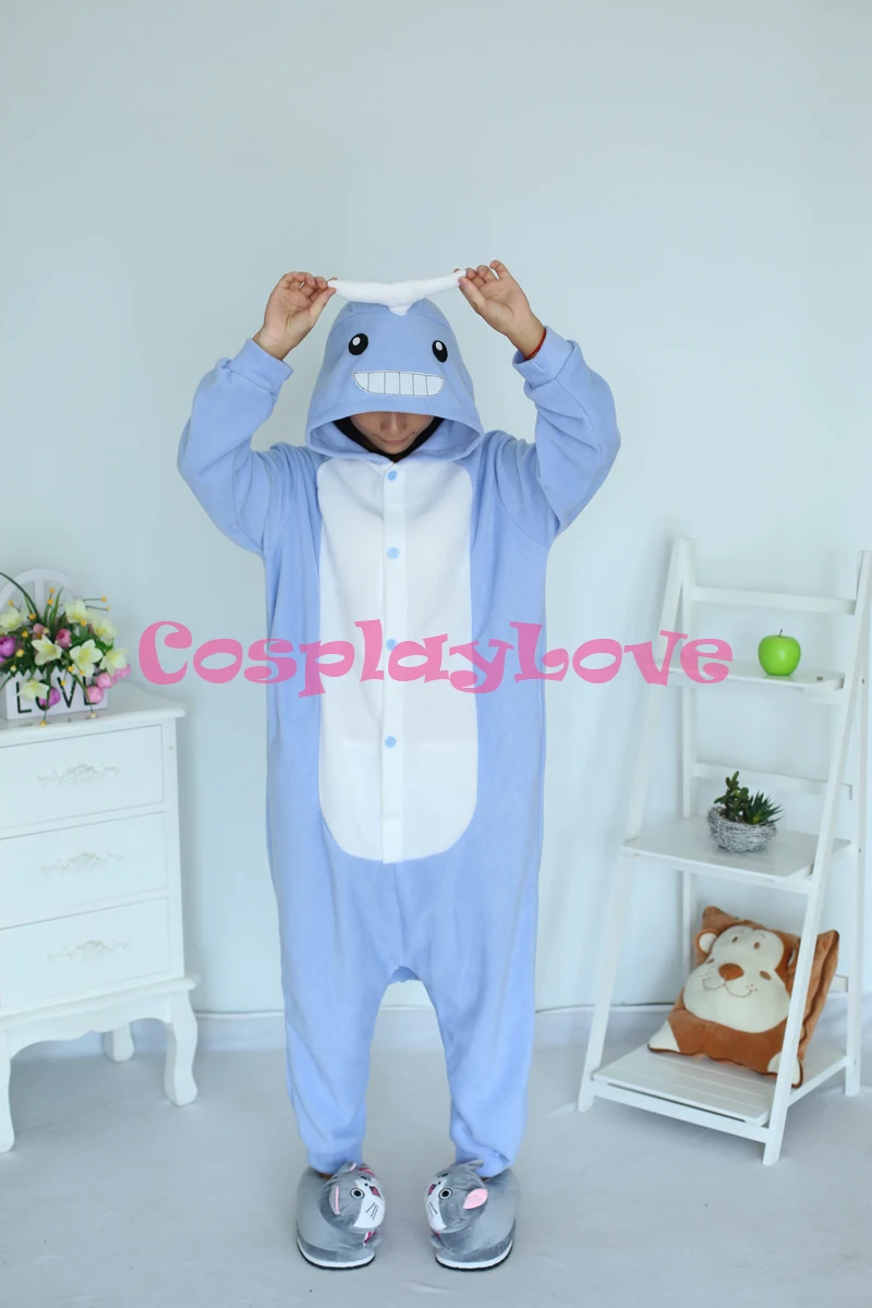 

Blue Whale Pajamas Animal Cosplay Costume Coral Women Men Kid Adult Pajamas Onesies Cartoon Halloween Sleepwear Sleepsuit
