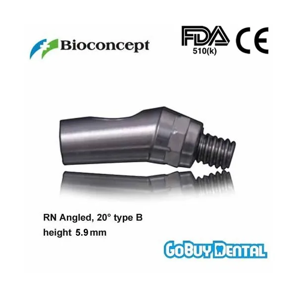 Straumann Compatible RN Angled Abutment, 20 type B, height 5.9mm, Short Regular Neck Straumann Compatible RN Angled Abutment, 20 type B, height 5.9mm, Short Regular Neck