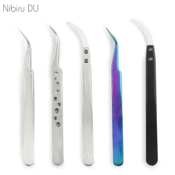 

1pcs Nail Tweezer Rhinestone Picking Tool Curved Tip Nippers anti-static Tweezer Rhinestones Nipper Picking Tool Sequins Beads