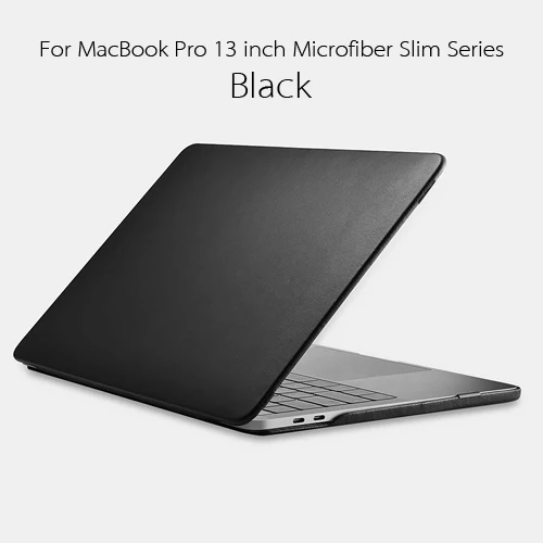 Чехол для Macbook Pro 13, винтажный Тонкий чехол из микрофибры для Macbook Pro 13, роскошный брендовый чехол для ноутбука s 1" Pro - Цвет: Black