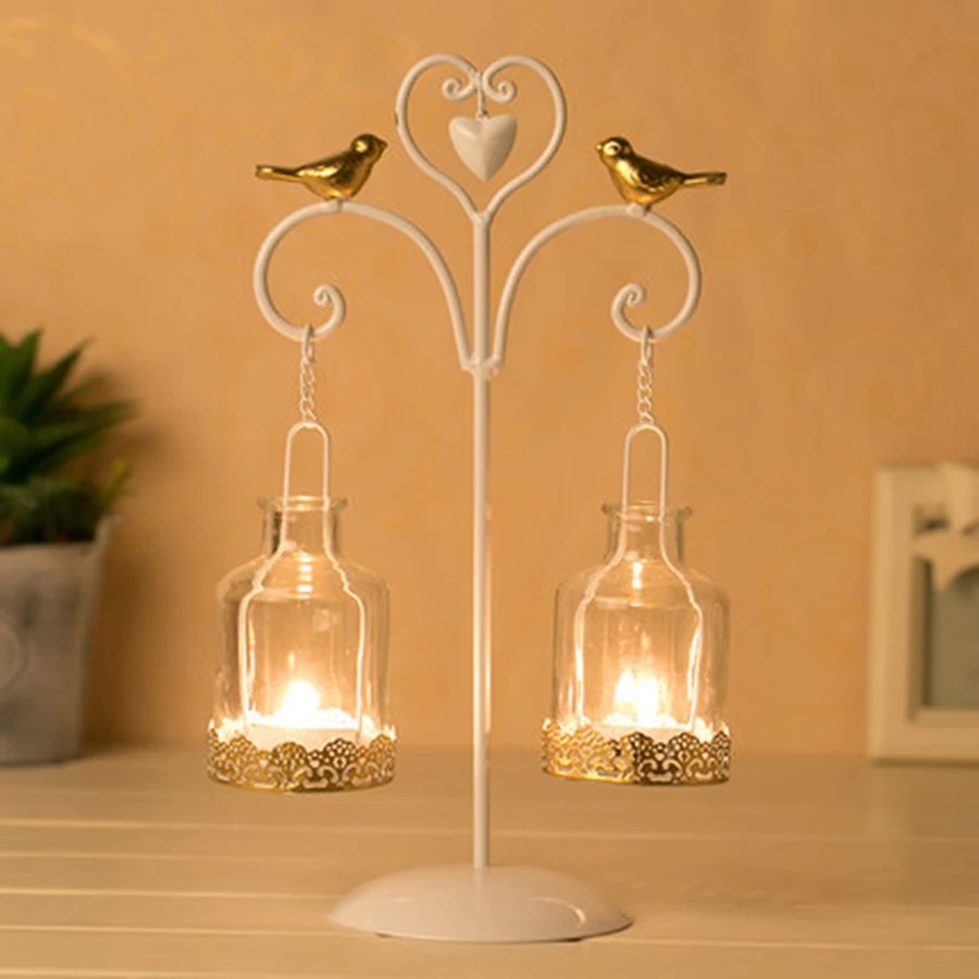 

Hanging Candle Holders Candlestick Bird Cage Decor Moroccan Iron Candle Stand Table Candelabra Chandeliers Home Decor 50A0038
