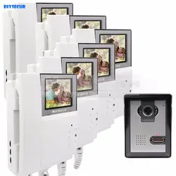 Diysecur 4.3 дюйма Видеодомофоны видео-телефон двери 600TV линии ИК Ночное видение открытый Камера для дома/офис безопасности Системы