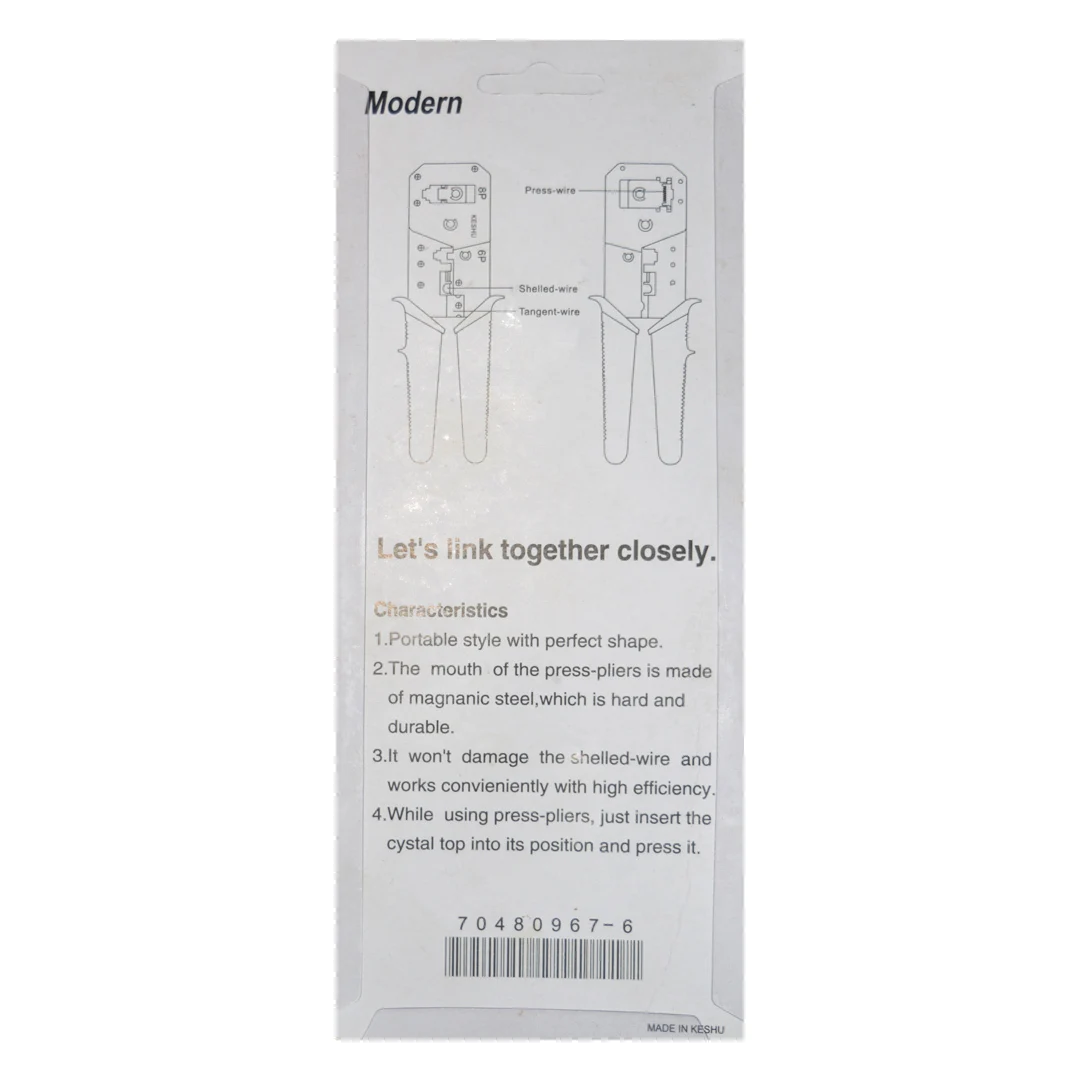 Ks-316 다목적 모듈 형 압착 펜치 rj45 네트워크 압착 플라이어 이더넷 케이블 플라이어 rj11 전화 듀얼 압착 플라이어