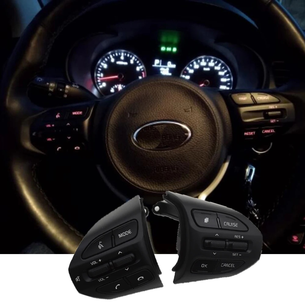 

Steering Wheel Button For KIA K2 RIO 2017 2018 RIO X LINE Buttons Bluetooth Phone Cruise Control Volume Switch