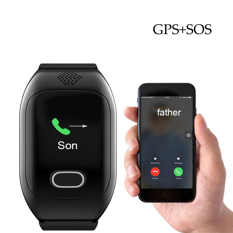 

IP67 Waterproof Smart Watch GPS Wristwatch Support SIM Card Heart Rate Blood Pressure SOS Emergency Button For elderly Children