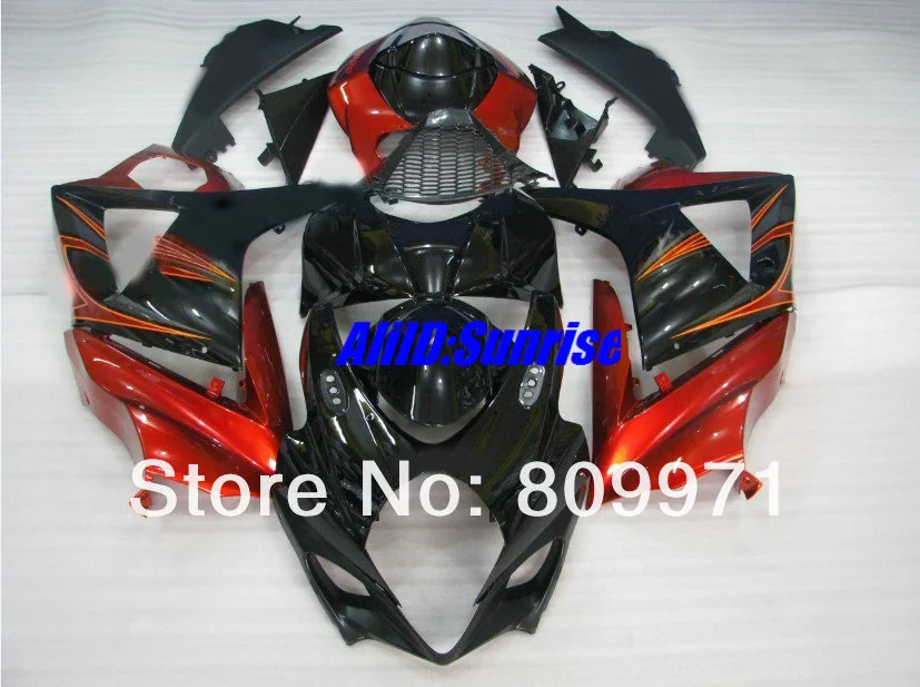 S427 Новые Красный лаковый blk полный обтекатель для SUZUKI GSXR1000 2007 2008 GSX-R1000 07 08 GSXR1000 K7 07 08 2007 2008