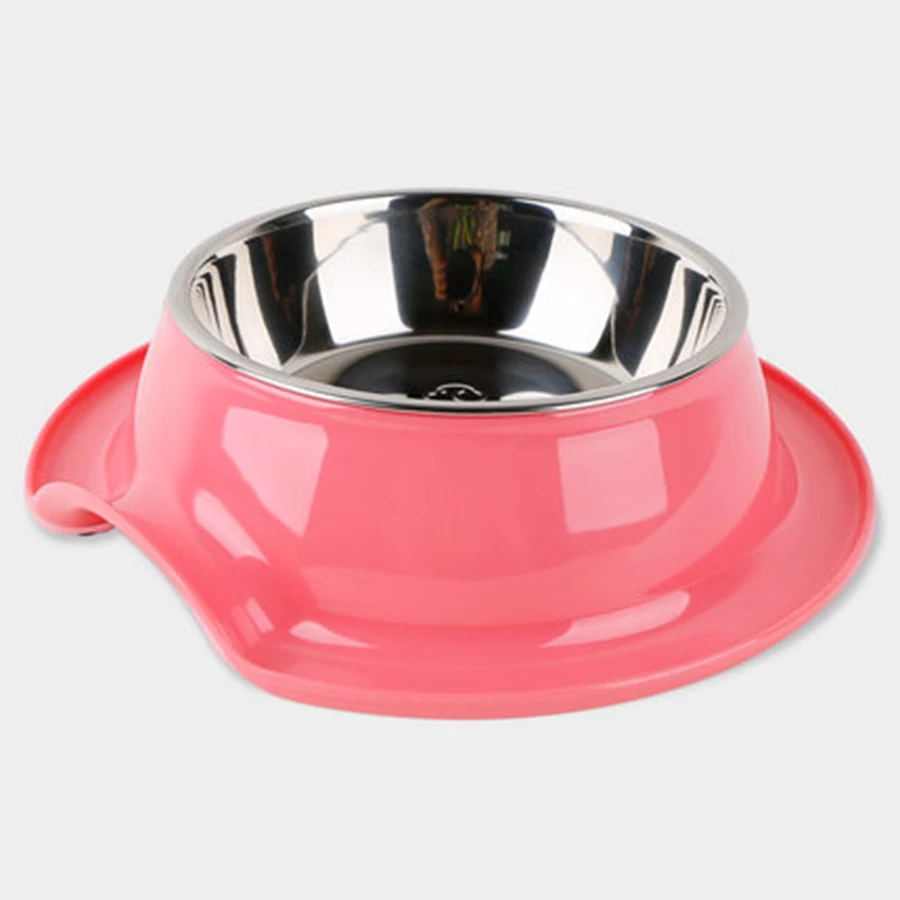 

Pet Stainless Steel Bowl Dog Food Puppy Bowl Drinking Fountain Perro Cat Food Water Dispenser Gamelle Chien Dog Supplies 50A0561