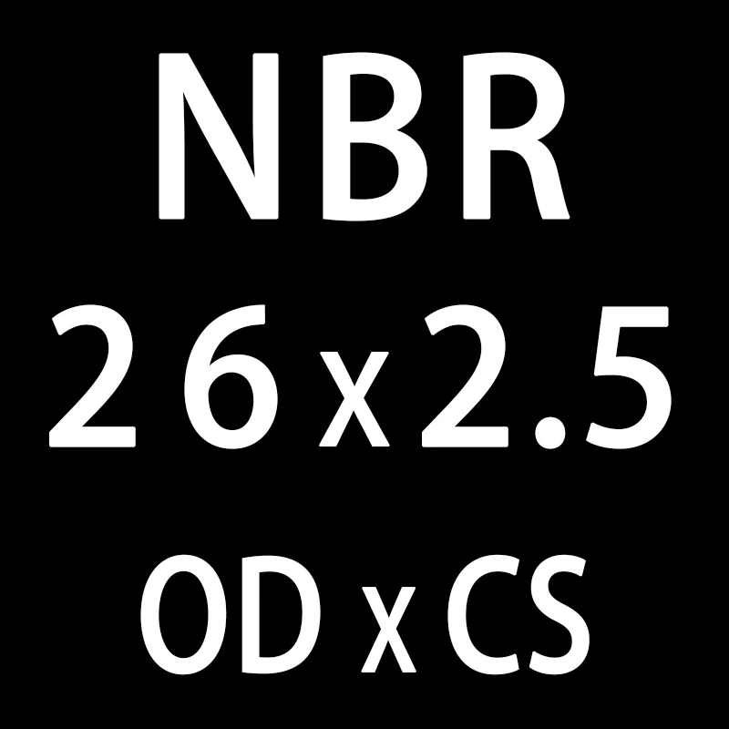 20 шт./лот резиновым кольцом черный NBR уплотнения-хомут с круглым воротником для мальчиков и девочек 2,5 мм Толщина OD21/22/23/24/25/26/27/28/29/30*2,5 мм кольцевое уплотнение прокладки, шайбы - Цвет: OD26mm