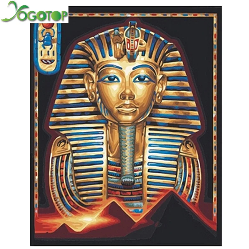 

YOGOTOP DIY Diamond Painting Cross Stitch Egyptian Pharaoh 5D Full Mosaic Diamond Embroidery Handmade Needlework ZB182