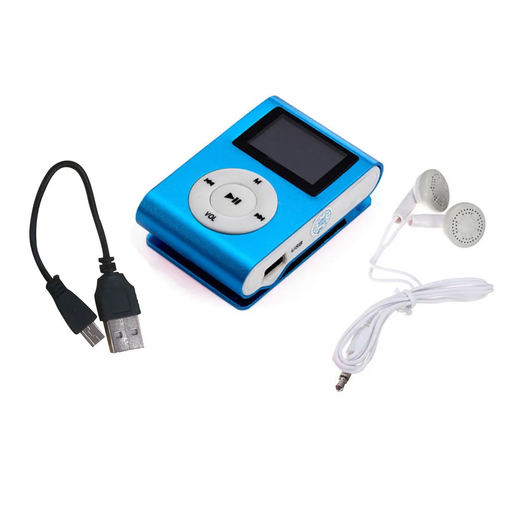 Mp3 плеер мини USB Клип MP3 LCD Мини ЖК экран Поддержка 32 ГБ Micro SD TF карта 8 14