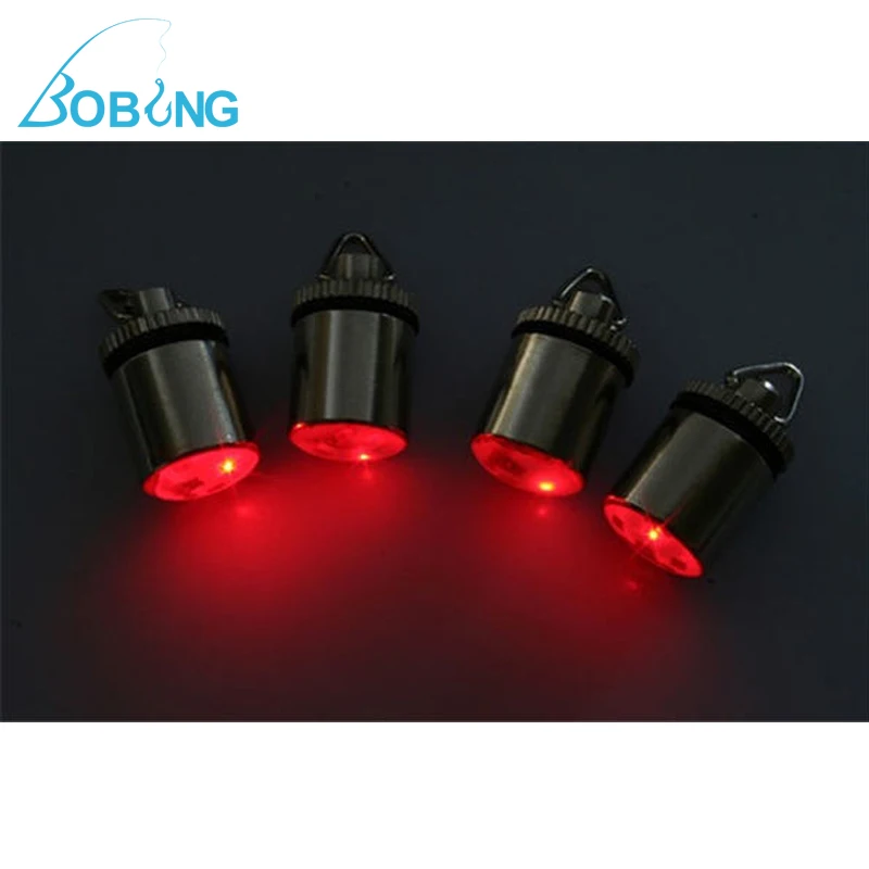 

Bobing Mini LED Deep Drop Underwater Fishing Squid Lure Bait Light Flashing Lamp Bulb Red Fishhooks Tackle accessories