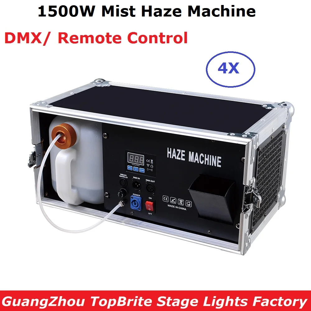 

4XLot Portable 1500W Mist Haze Machine Pump Dj Disco Smoke Machine For Party Wedding Christmas Stage Fogger DMX/Remote Control
