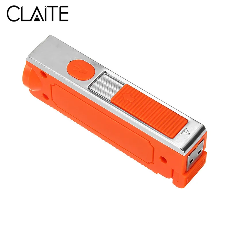 

CLAITE 3W USB Rechargeable Multifunctional Flashlight Windproof Cigarette Lighter Night Light LED Emergency Camping Light