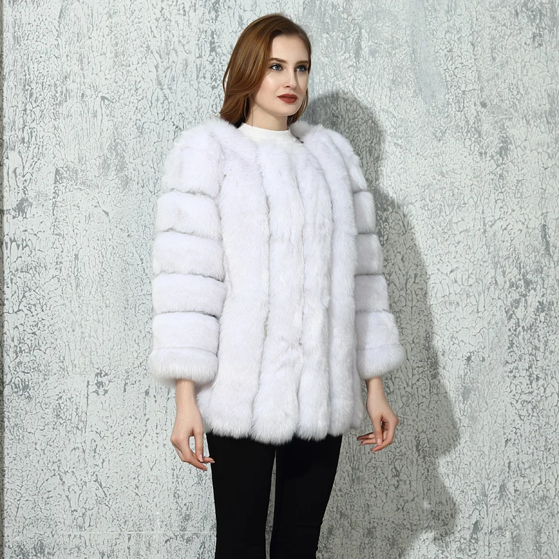 Шуба из искусственного лисьего меха, женская зимняя мода, искусственный мех, длинное пальто, женское элегантное толстое теплое меховое пальто, женская куртка из искусственного меха