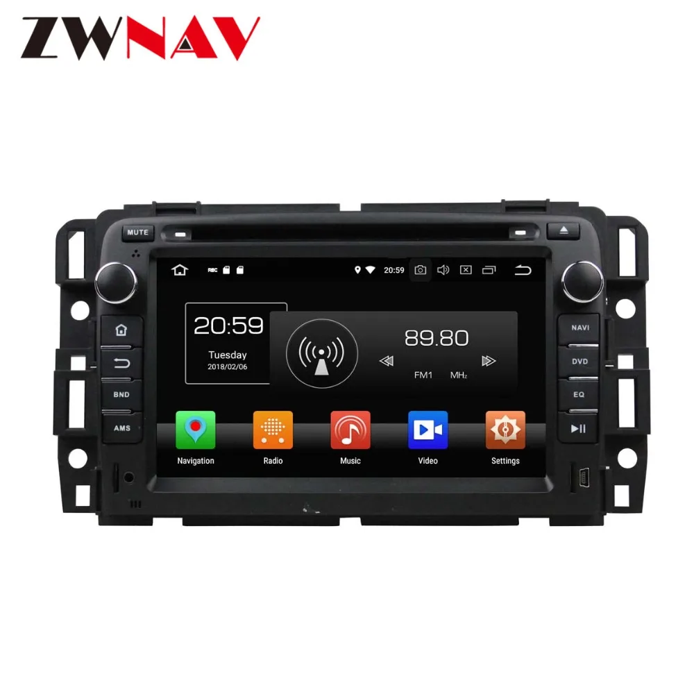 Clearance Android 8 4+32G Car DVD Player GPS navigation For GMC Yukon/Tahoe 2007-2012 head unit multimedia player tape recorder 5