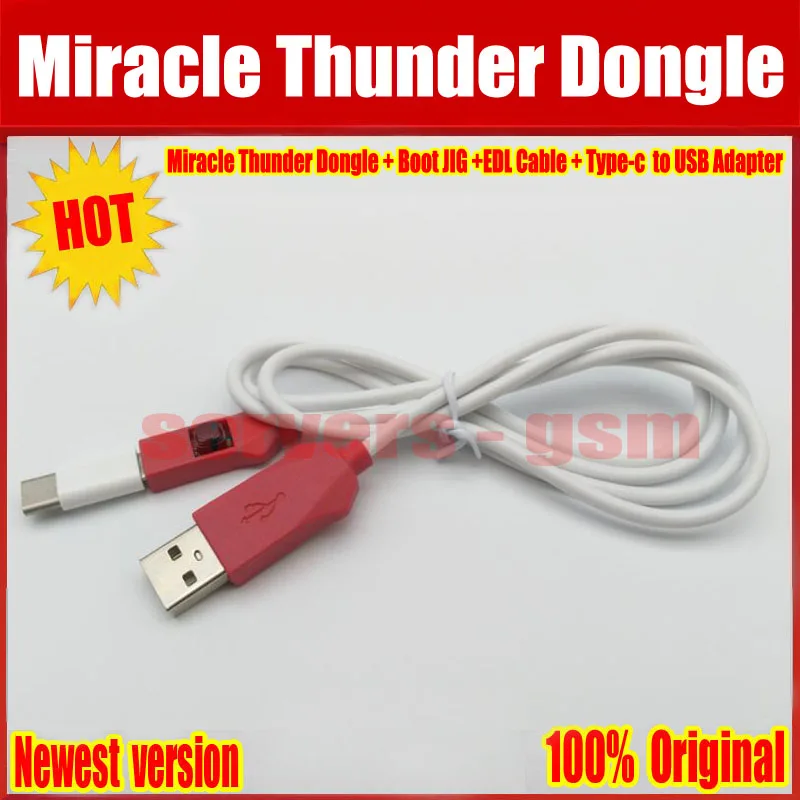 2020 новейший оригинальный Miracle Thunder Dongle + Boot JIG кабель EDL Type c к USB адаптеру|Детали