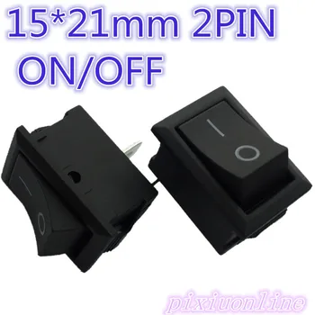 

High Quality G133Y 10pcs 15*21mm 2PIN SPST ON/OFF Rocker Switch 6A/250V 10A/125V Hot Sale 2017 Sell Loss