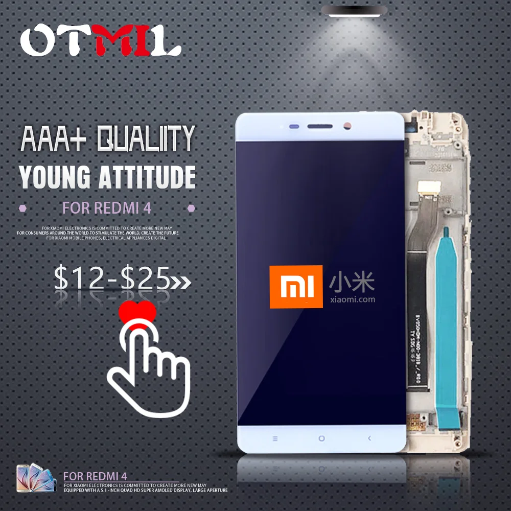 

Original 5.0"LCD For XIAOMI Redmi 4 Display Touch Screen with Frame For XIAOMI Redmi 4 LCD Display #1