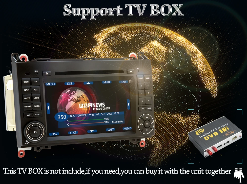 Flash Deal Owtosin Car Radio Multimedia Video Player Navigation GPS Android 9.0 For Mercedes Benz A-Class W169 B-Class W245 Sprinter Viano 19