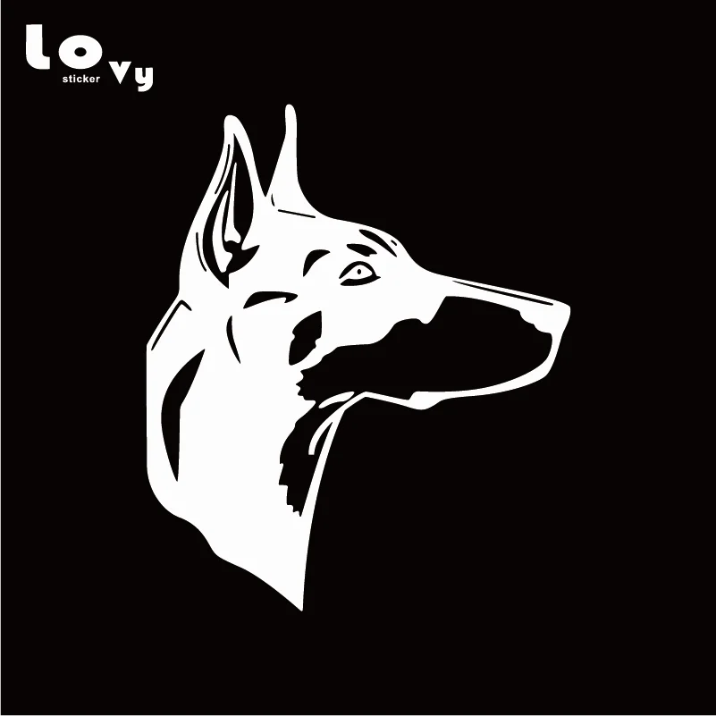 Doberman Head Dog виниловая Автомобильная мультяшная наклейка животное для украшения
