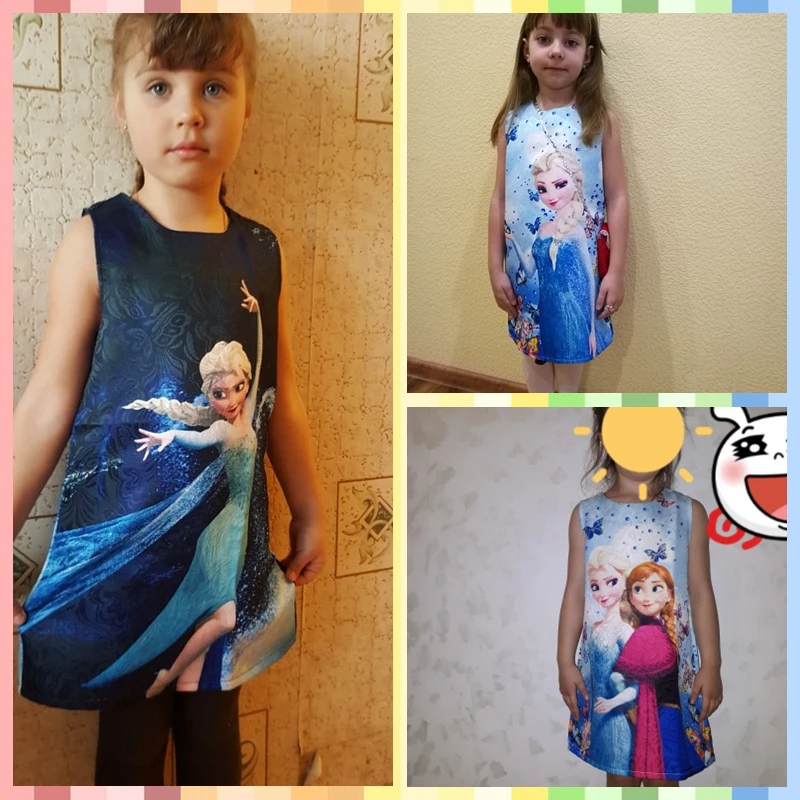 Лидер продаж года; летнее платье принцессы для маленьких девочек; vestidos Fever 2; платье Анны и Эльзы праздничное платье с принтом бабочки Детский костюм