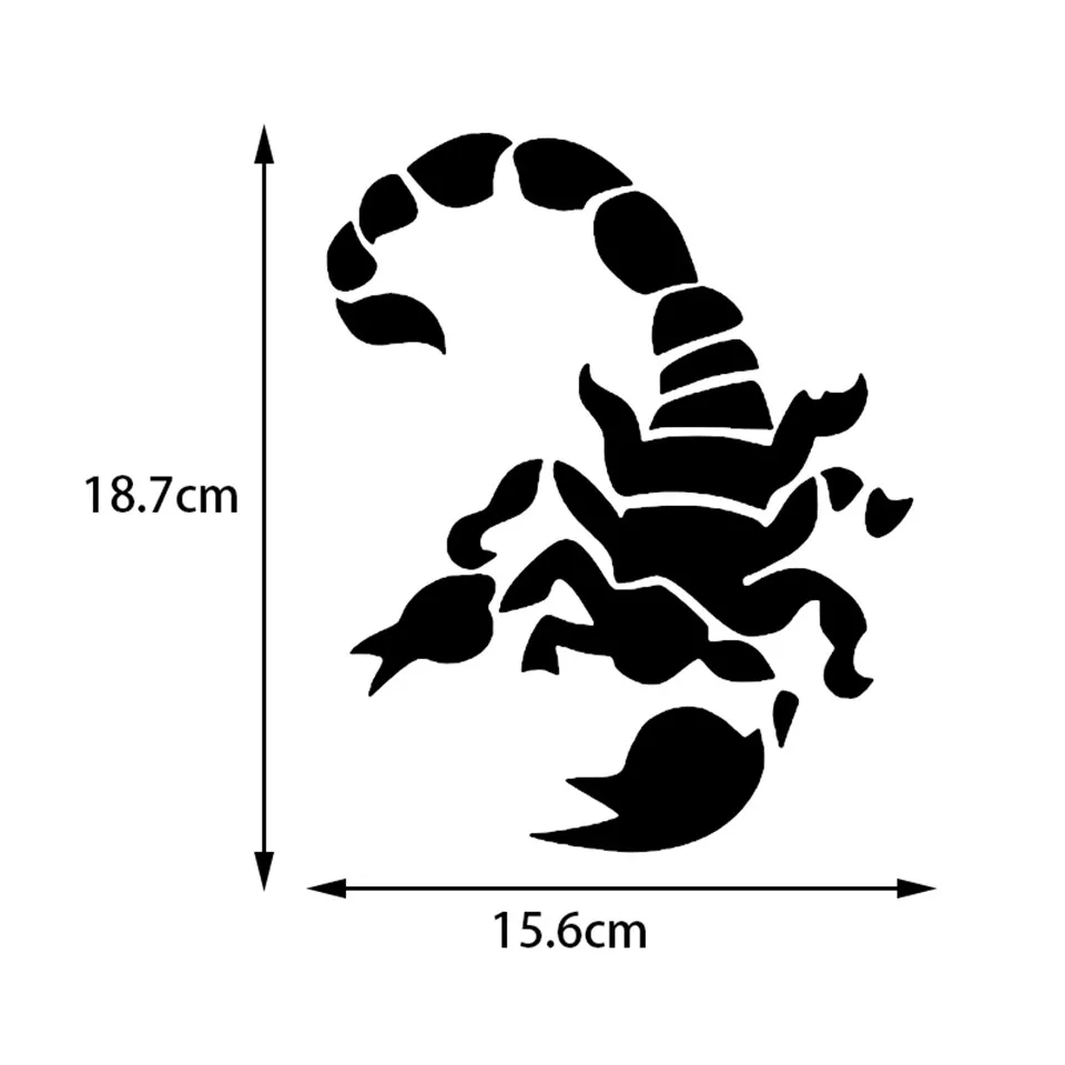 15.2CM18.7CM Scorpion Lovely Thriller Decal Vinyl Car Sticker Cartoon Sticker On Car For Ford Audi BMW Toyota VW (4)