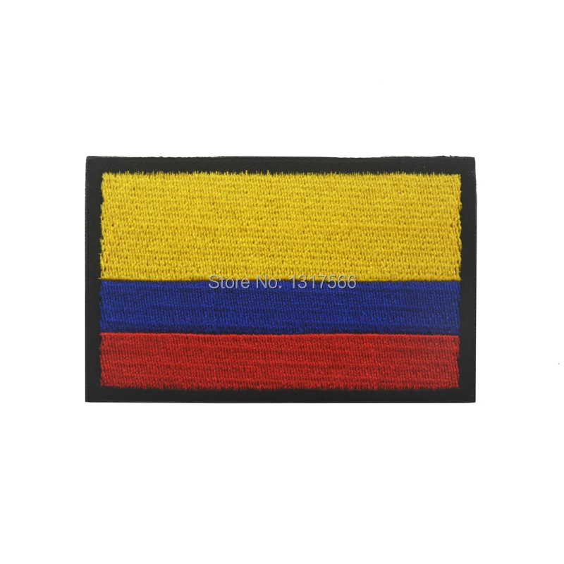 

Columbia Colombian National Flag Embroidery Patch Embroidered Patch Military Tactical Armband Fabric Sticker Sewing Applique