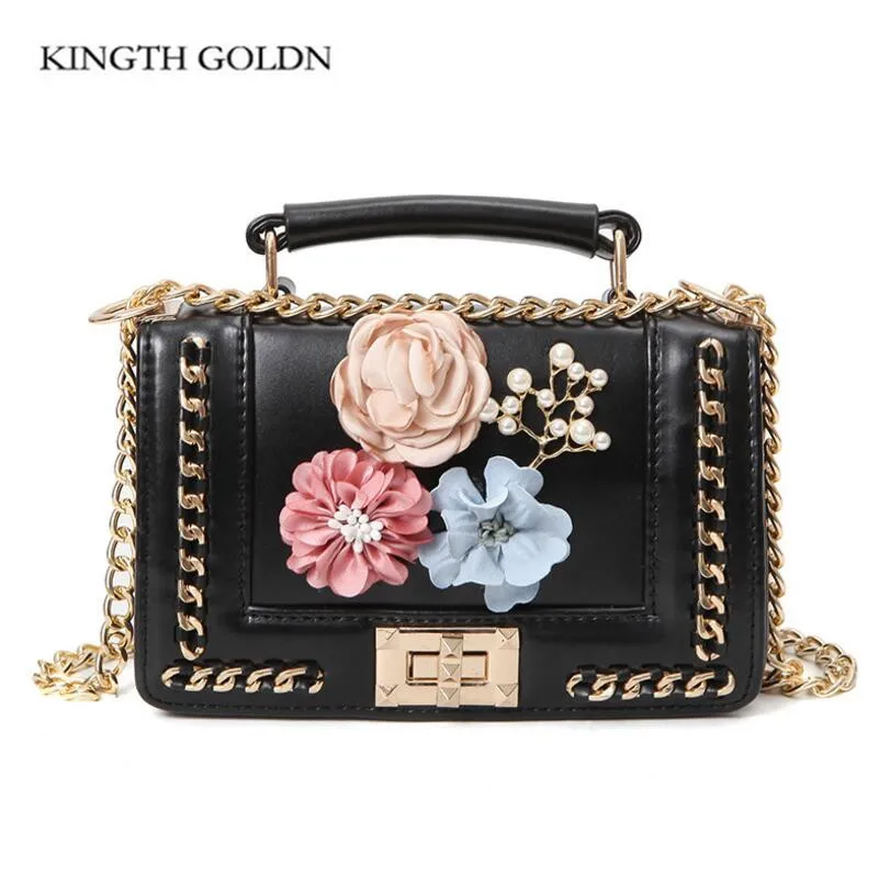 KINGTH GOLDN Luxury Designer Mini Chain Handbags Famous Brand Women