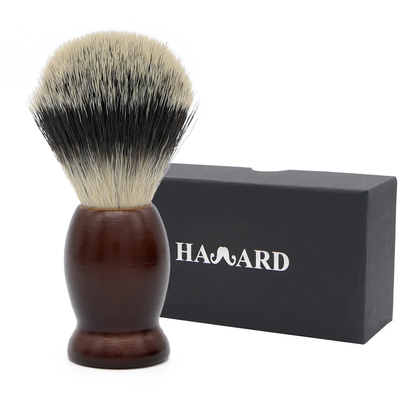 HAWARD бритвы 100% барсук волос для мужчин бритья кисточки коричневая ручка применение для Double Edge Детская безопасность бритвы прямо