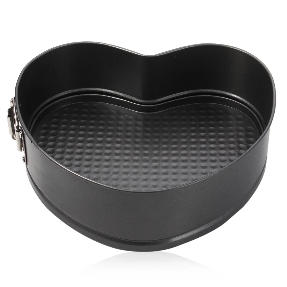 

3 Set Round Heart Shape Square Non-stick Springform Pans Cake Bakeware Mould With Removable Bottom, Household Kitchen Tool.