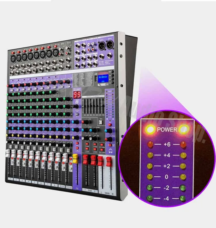 Console de mistura de som com 12