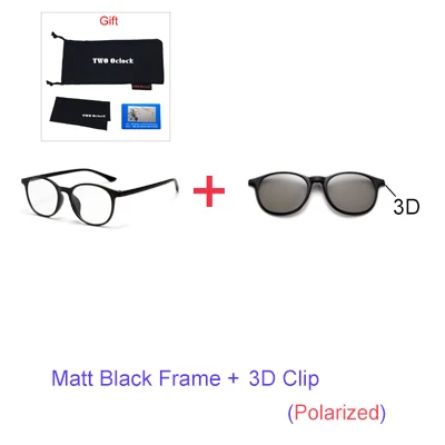 big square sunglasses TWO Oclock Magnet Sunglass Women Men Polarized Lens Optical Spectacle Frame Clip On Glasses Men Round TR90 3D Night Vision A2245 big cat eye sunglasses Sunglasses