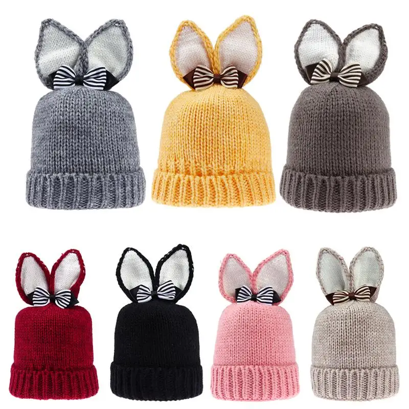 Winter Newborn font b Baby b font Warm Hat Kawaii Rabbit Ears font b Baby b