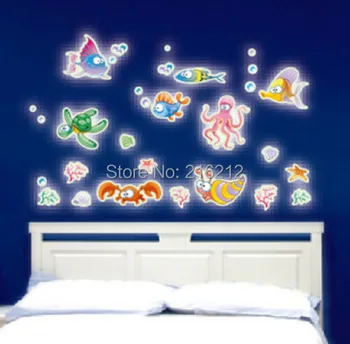 

New Fluorescent Luminous Wall Stickers Glow in the Dark Stars Home Decoration Eco-friendly PVC Cartoon Wall Decal for Kids Rooms