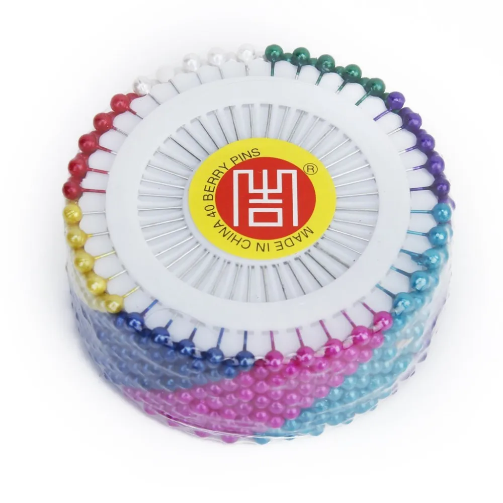 

480 Pcs/12 Disc 1.5" Round-Head Faux Pearl Decorating Pin Craft Tool Dressmaking Embroidery Sewing Pin DIY Handicrafts Needle