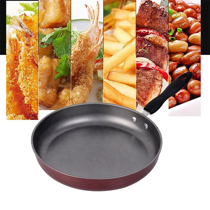 

2019 Non-stick Frying Pan Material Steel Teflon Coating Inside Inductiion&Gas Cookware Pan Home Kitchen Cooking Pans Helper 26cm